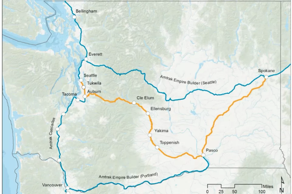 Seattle-to-Spokane Intercity Rail